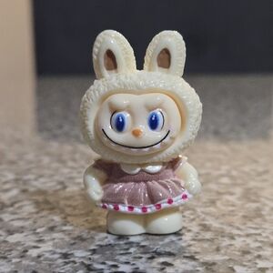 Adorable Cream and Brown Mini Labubu Figurine